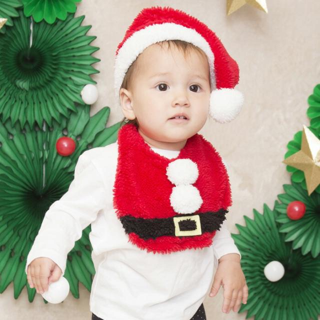 ベビー サンタスタイセット サンタ スタイ おしゃれ よだれかけ よだれ掛け 前掛け 大きめ U型 新生児 もこもこ あったか 赤ちゃん 出産の通販はau Pay マーケット キラキラアイランド