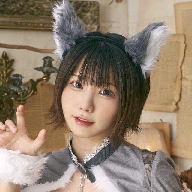 アニマルコスプレ衣装 グレー ファー素材 アニマルコスプレ衣装 グレー