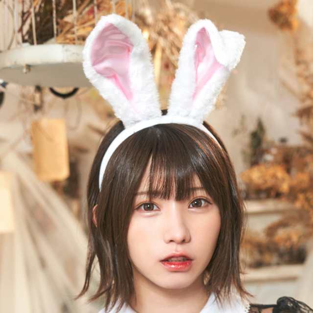 激安！特価品 うさ耳カチューシャ + しっぽ SET けもみみしっぽセット ヘアアクセサリー