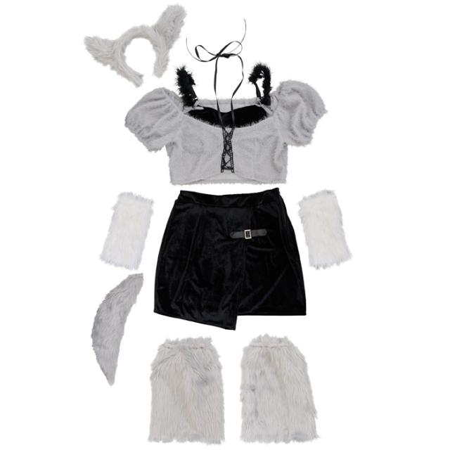 送料無料 ノアールヴェール ウルフ mona ブラック グレー