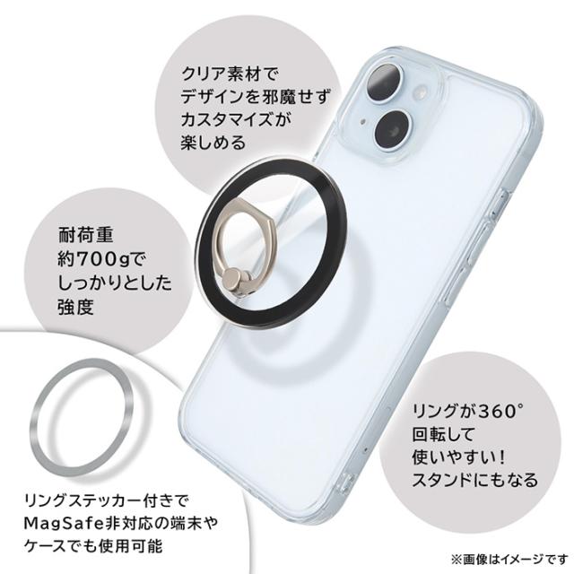 マーベル magness スマホリング Magsafe対応 マグネット スタンド スマホ リング 落下防止 360° リングホルダー リングストラップ スマホホルダー ホールドリング ホルダー 磁石 取り外し シンプル クリア スパイダーマン スターク・インダストリーズ スマホ in-ma03298 スマホリング