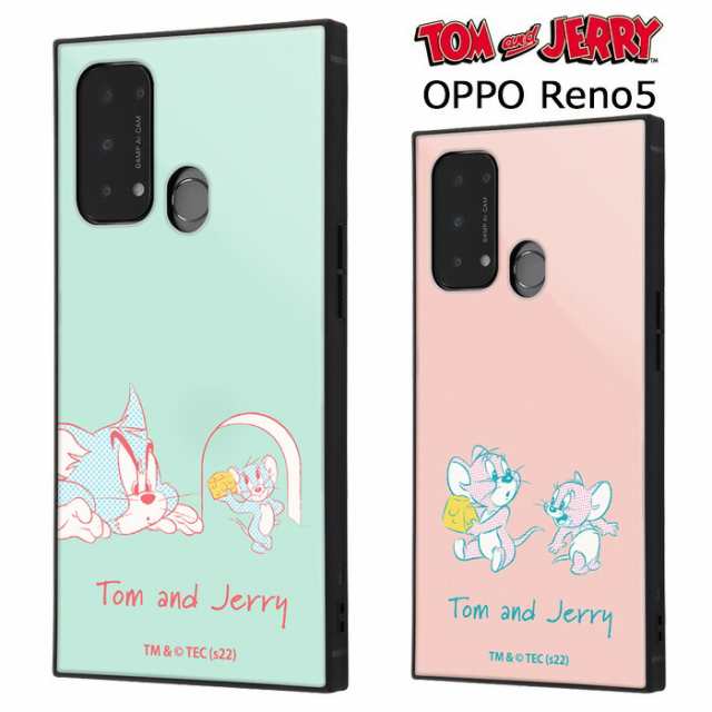 送料無料 OPPO Reno5 A トムアンドジェリー スクエア ケース カバー