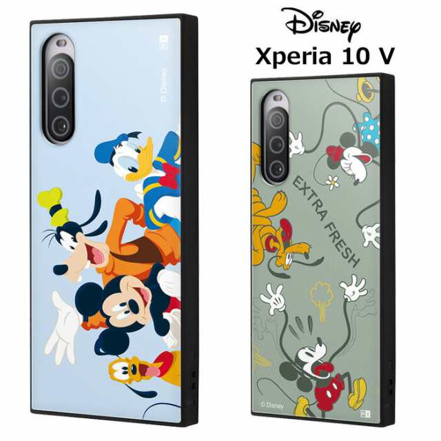 送料無料 Xperia 10 V ディズニー スクエア ハイブリッド ケース