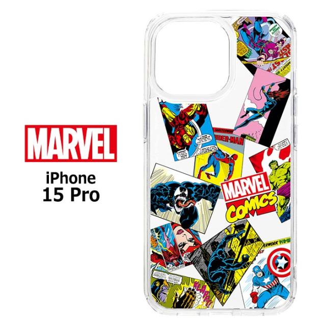 iPhone15Pro マーベル ハイブリッド クリア ケース カバー