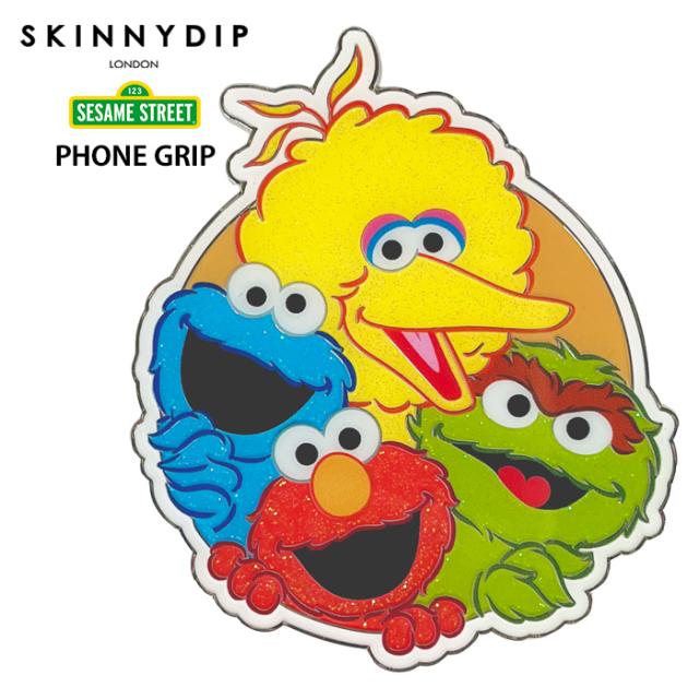 セサミストリート x SKINNYDIP フォングリップ スマホ リング スキニーディップ 落下防止 リングホルダー スタンド スマホホルダー スマホリング ホルダー スタンド キャラクター かわいい 可愛い エルモ クッキーモンスター セサミ SESAMESTREET スマホケース ss-ma02933