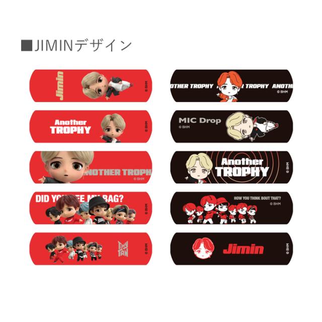 BTS TinyTAN 缶入りばんそうこう 絆創膏 60枚入り イラスト入り