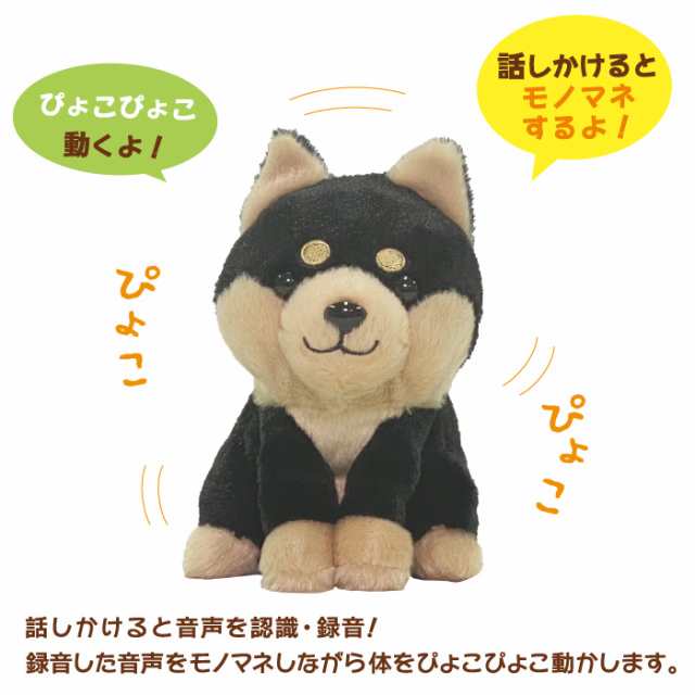 まねまね 豆しば 黒豆しば ものまね しゃべる 動くぬいぐるみ 動く 犬 イヌ いぬ わんちゃん 柴犬 アクション まねっこ 音声 認識 録音 の通販はau Pay マーケット キラキラ アイランド