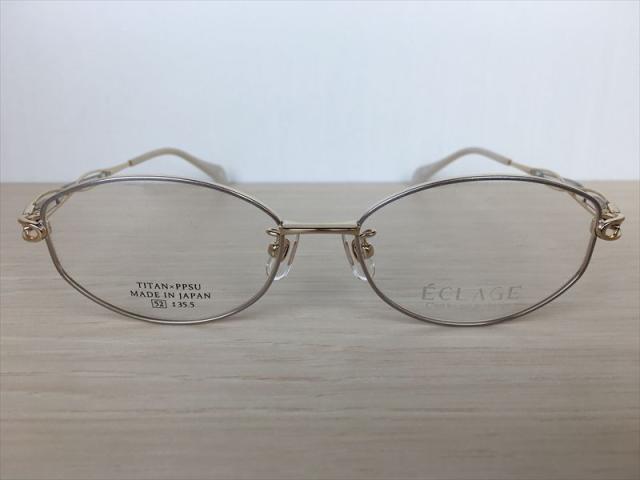 ECLAGE（エクラージュ） EL-0028/4（ホワイト） メガネフレーム 婦人用 52サイズ 新品
