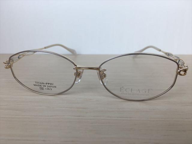 ECLAGE（エクラージュ） EL-0028/4（ホワイト） メガネフレーム 婦人用 52サイズ 新品