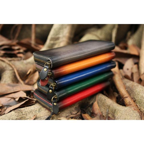 長財布 メンズ 財布 本革 グラデーション ウォレット ロングウォレット 多機能 高級 大容量 小銭入れ ビジネス シンプル カジュアル 通勤 コーデ_10