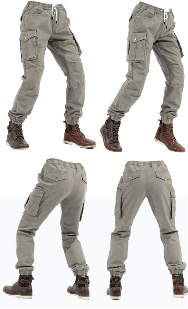 バイク用パンツ メンズ カーゴパンツ プロテクター付き 春夏秋 ゆったり 登山 多機能 ズボン 膝当て 耐久 膝パッド 保護 通気_9