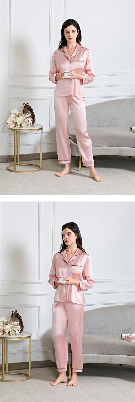 シルクパジャマ レディース 上下セット シルク100% 前開き 長袖 静電気