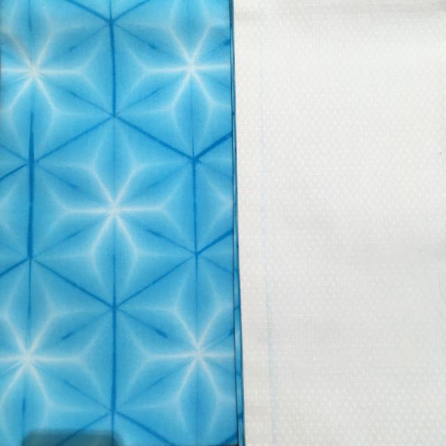 半巾帯】板締 綿麻 正三角形六花の通販はau PAY マーケット - きもの庵