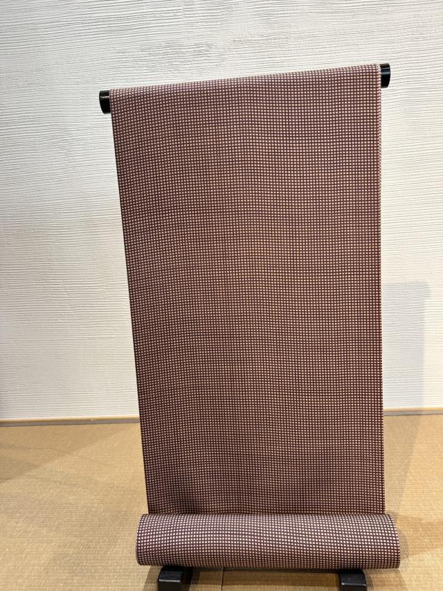 【長襦袢】ワインパープル　ドット柄 長襦袢】ワインパープル ドット柄