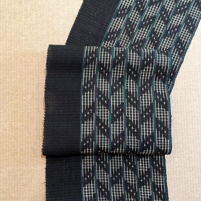 【名古屋帯】ユネスコ無形文化遺産 越後上布 いざり機八寸