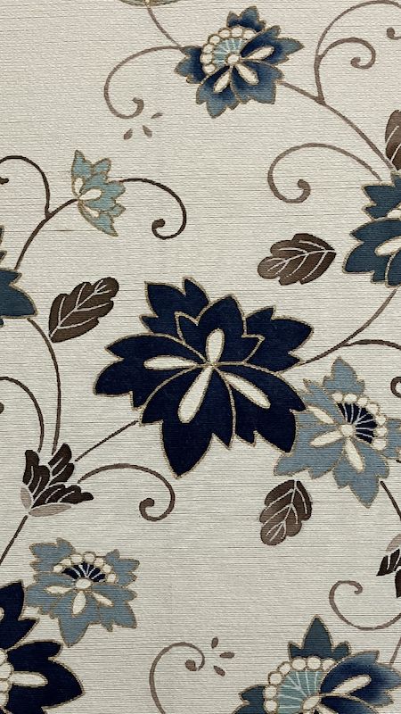 【名古屋帯】更紗NEW唐草 九寸