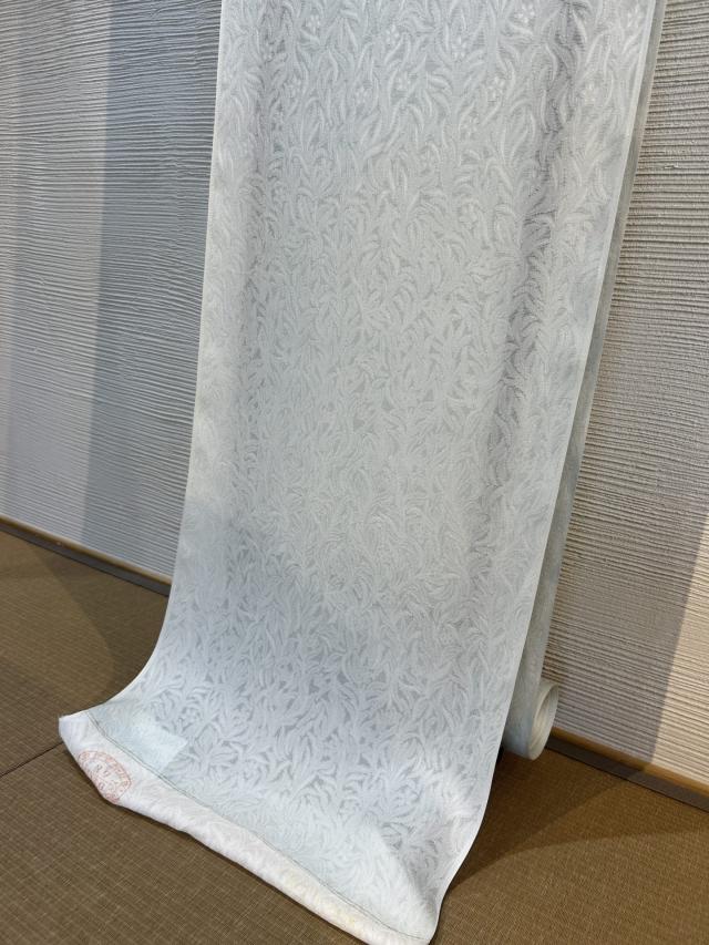 【夏正絹きもの】紋紗 オリエンタル柄　スィートブルー