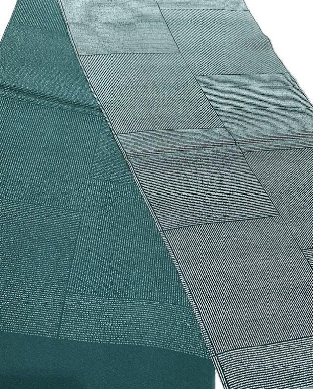 帯揚】変わり市松カラー グリーン(全4色)