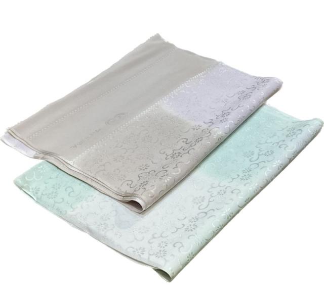 【帯揚】フォーマル市松  白緑(全2色) 帯揚】フォーマル市松 白緑(全2色)