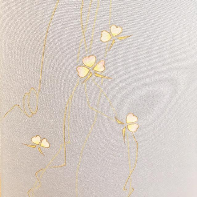 【附下】京友禅 創作 蝶×蔦 附下】京友禅 創作 蝶×蔦