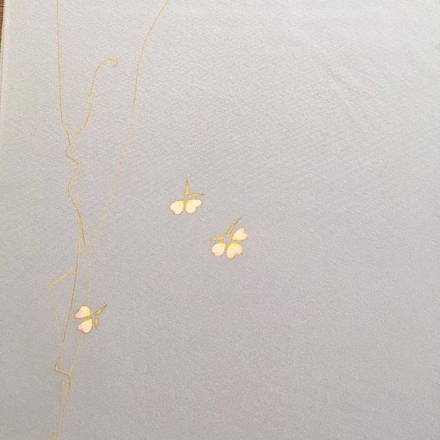 附下】京友禅 創作 蝶×蔦
