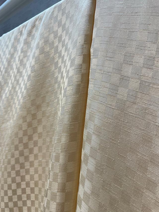 附下訪問着】附下 カジュアル紬グラデーション黄から金茶