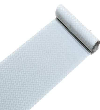 【紬】遠州格子 グレージュ