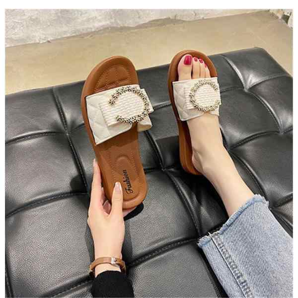 レディース フラットサンダル ホワイト 軽量 夏 かわいい フラットシューズ | allthingskenton.com