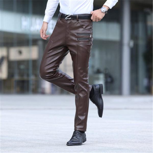 高品質】レザーパンツ スキニー メンズ 革パンツ 細身 ボトムス バイク