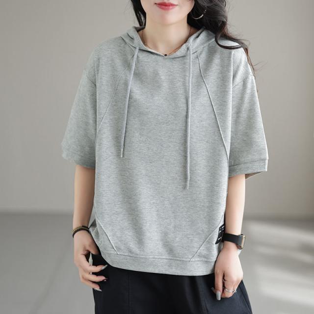半袖パーカー レディース パーカー 五分袖 フード付き ゆったり ジッパー Tシャツ カジュアル カットソー トップス プルオーバー 夏服 おしゃれ 楽天市場】パーカー トップス レディース 夏 tシャツ 五分袖