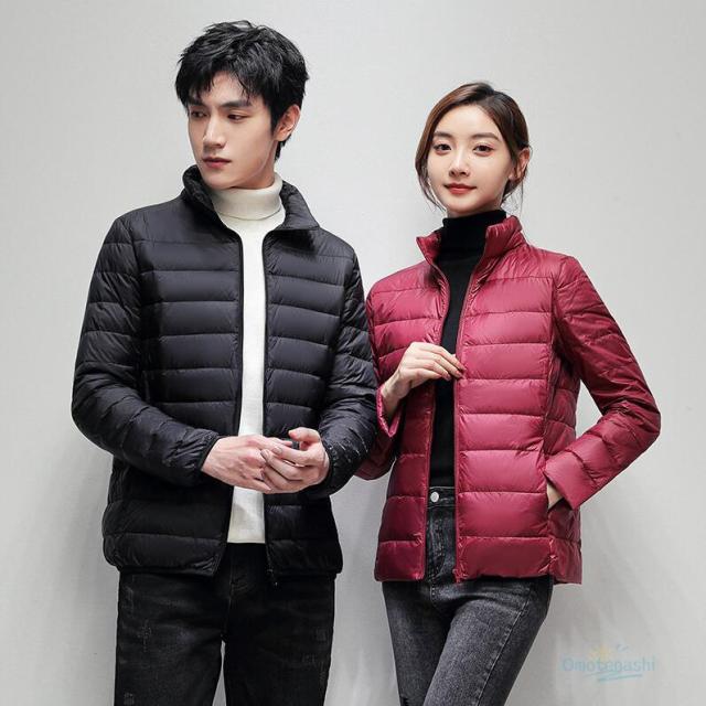 ダウンジャケット メンズ 無地 ハイネック アウター フード付き 撥水