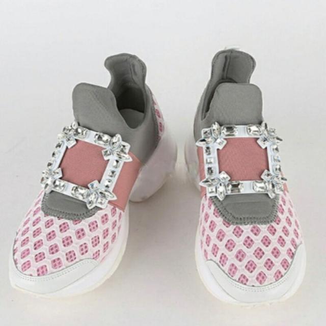 《送料無料》ビジュー メッシュ スニーカー 楽ちん 疲れにくい レディース 22 23 24 25 白 ブラック ホワイト おしゃれ かわいい 靴 痛くない スポーツ 厚底スニーカー 厚底 ダッドスニーカー 韓国ファッション シューズ 軽い 大人女子