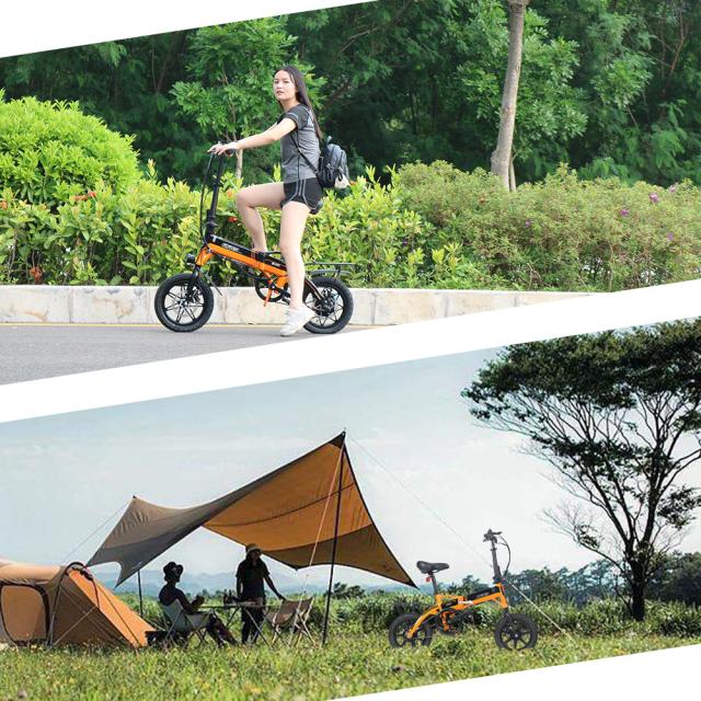 型式認定モデル カゴ付き電動アシスト自転車 14インチ 折りたたみ