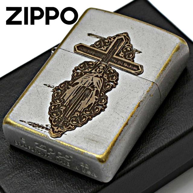 Zippo ジッポライター マリア メタル クロス 十字架 ユーズド Zippo ジッポライター マリア メタル クロス 十字架 ユーズド
