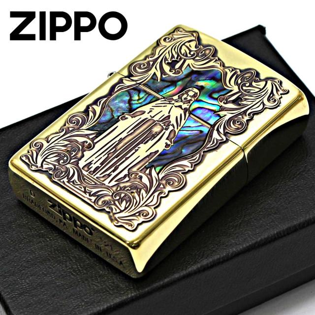Zippo ジッポライター シェル 貝 マリア 真鍮いぶし 63450298 メール便専用商品