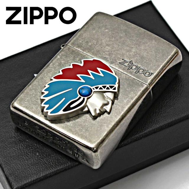 Zippo ジッポライター ネイティブアメリカン メタル Native Americans Metal ニッケルバレル 63500398 メール便専用商品 6,105円