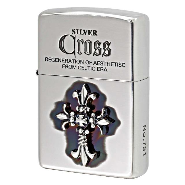Zippo ジッポライター クロス 十字架 メタル 純銀メタル いぶし仕上げ Cross Metal CRS-M プレゼント 贈り物 男性 女性 かっこいい メール便可の通販は