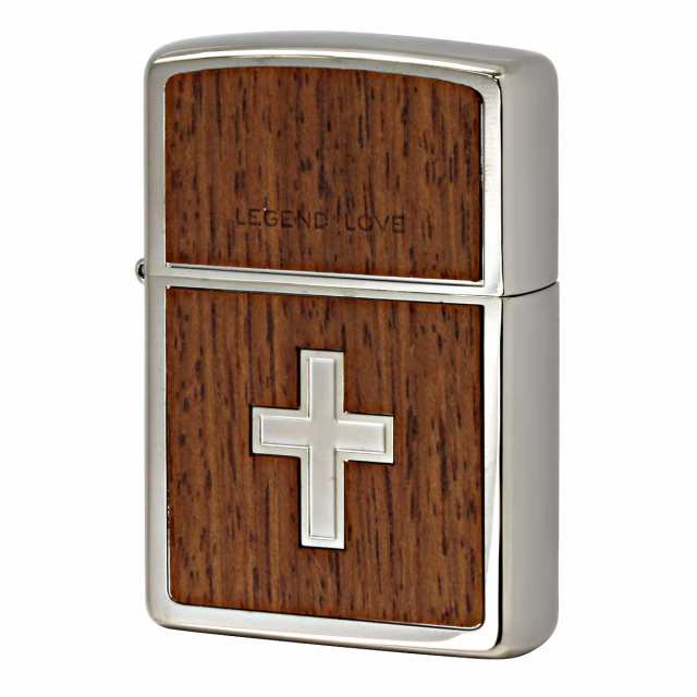 Zippo ジッポライター Wood Plate Cross LEGEND LOVE 木貼り