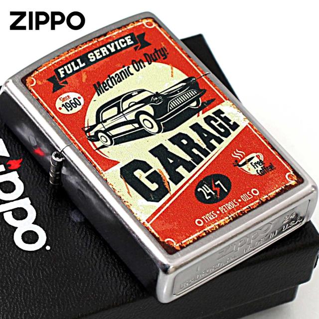Zippo ジッポライター オールドポスター風 GARAGE Mechanic On