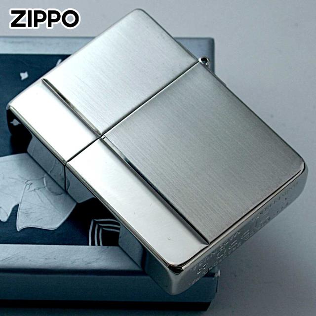 Zippo ジッポライター 1935レプリカ ミラー サテーナ コンビネーション シルバー 1201S288 メール便専用商品_1