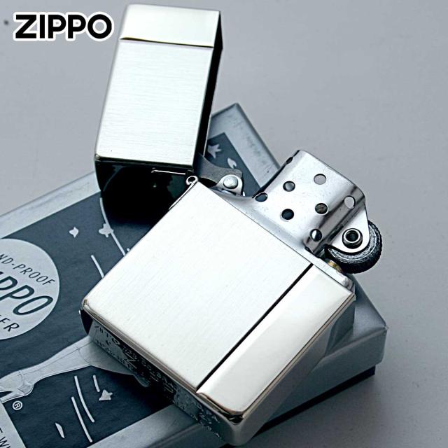 Zippo ジッポライター 1935レプリカ ミラー サテーナ コンビネーション シルバー 1201S288 メール便専用商品_2
