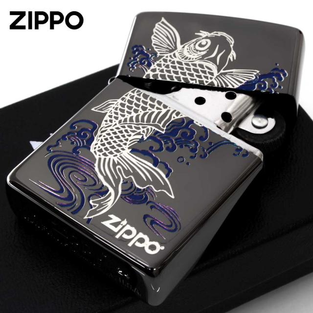 Zippo ジッポライター 登り鯉 ノボリゴイ 和柄 ブラック BK 1201S908 メール便専用商品_2