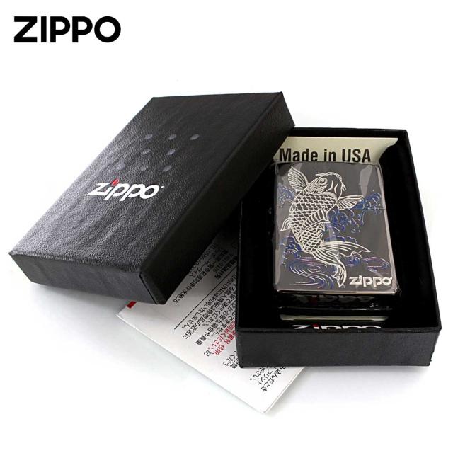 Zippo ジッポライター 登り鯉 ノボリゴイ 和柄 ブラック BK 1201S908 メール便専用商品_4
