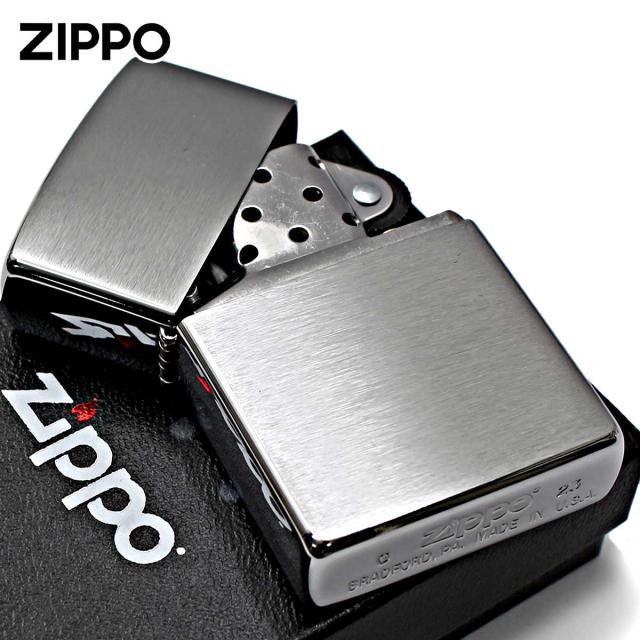 Zippo ジッポライター 無地 シルバー つや消し ブラッシュド