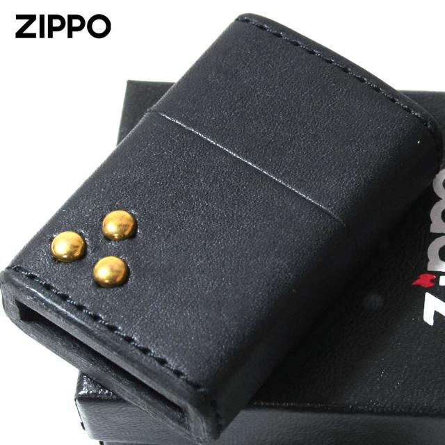 Zippo ジッポライター 革巻き レザー ワークス カオス Leather Works CHAOS LWC Z スリードットスタッズ メール便専用商品