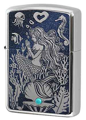 Zippo ジッポライター Mermaid ターコイズの通販はau PAY マーケット 