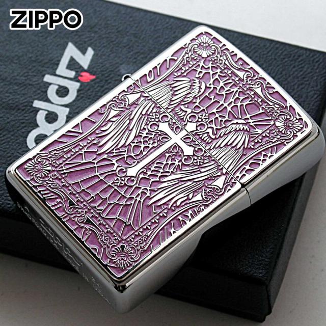Zippo ジッポライター クロス Cross 十字架 ピンク ＃200 メタル