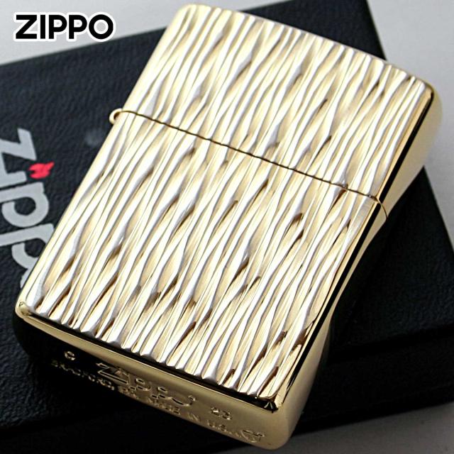 Zippo ジッポライター アーマー ヒートヘイズ シルバー ゴールド 両面加工 ARMOR Heat Haze Silver&Gold A SG メール便専用商品