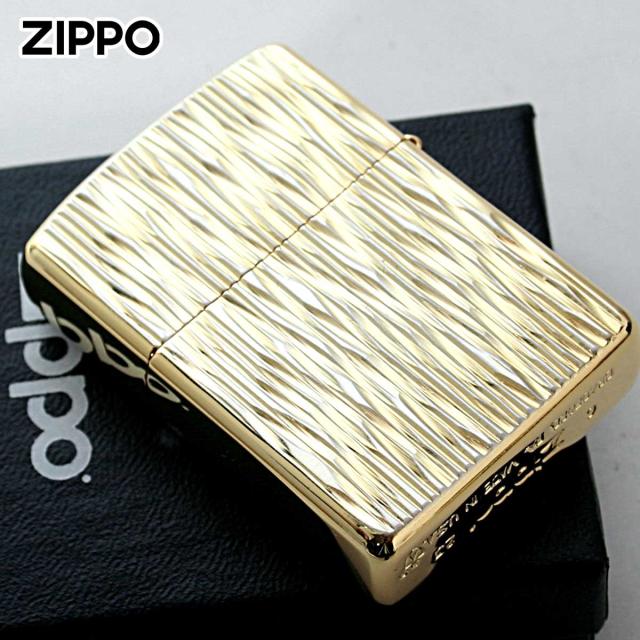 Zippo ジッポライター アーマー ヒートヘイズ シルバー ゴールド 両面加工 ARMOR Heat Haze Silver&Gold A SG メール便専用商品_1