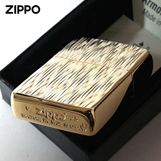 Zippo ジッポライター アーマー ヒートヘイズ シルバー ゴールド 両面加工 ARMOR Heat Haze Silver&Gold A SG メール便専用商品_3